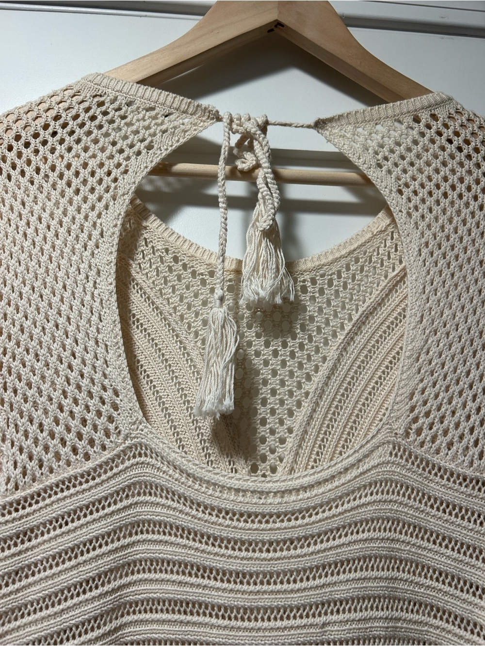 Club Monaco Women’s Crochet Sweater in Cream